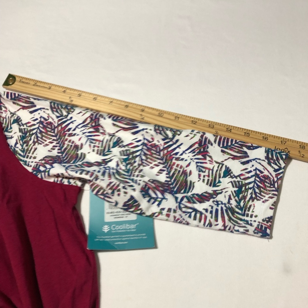 NWT coolibar cranberry red Oceanside tunic dress M sun protection upf 50+ 01401 - Picture 7 of 9